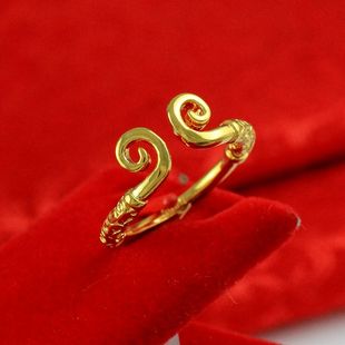 仿黄金饰品紧箍咒戒子镀金紧箍咒女士戒指欧币款金戒指微商进货