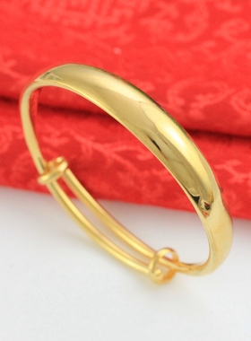 直播沙金加厚黄铜手镯