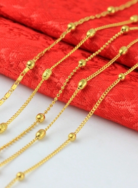 圆珠沙金细款简约欧币风婚庆首饰