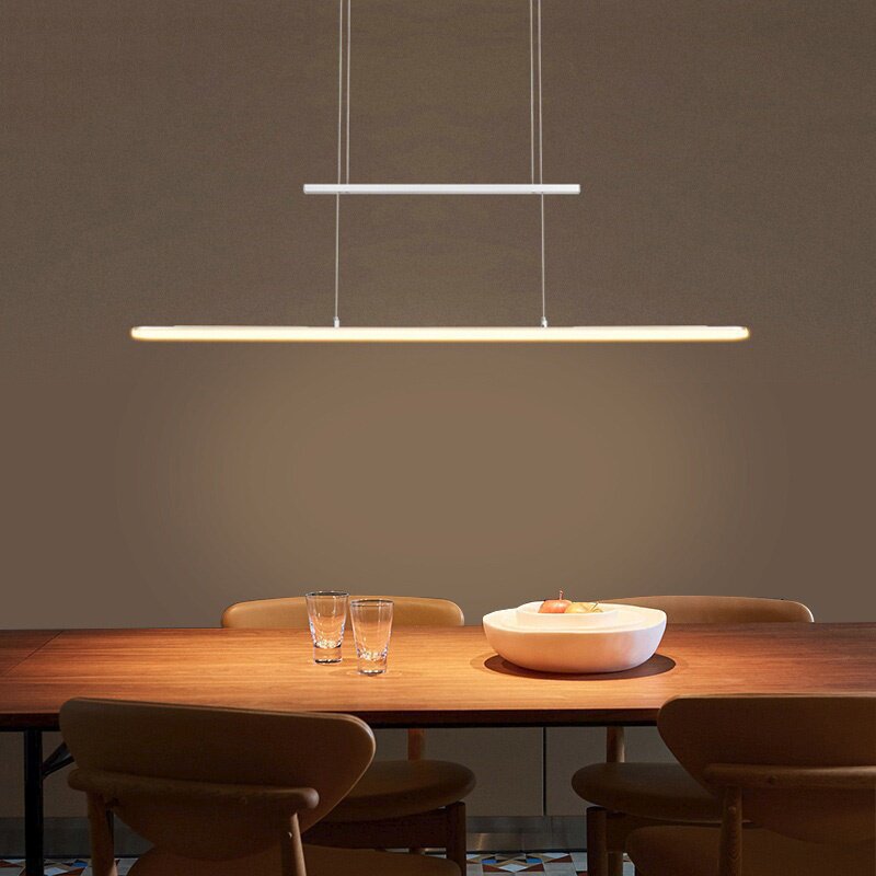 德国柏曼led长条灯简约吧台餐厅吊灯北欧工业风护眼办公灯具_虎窝淘