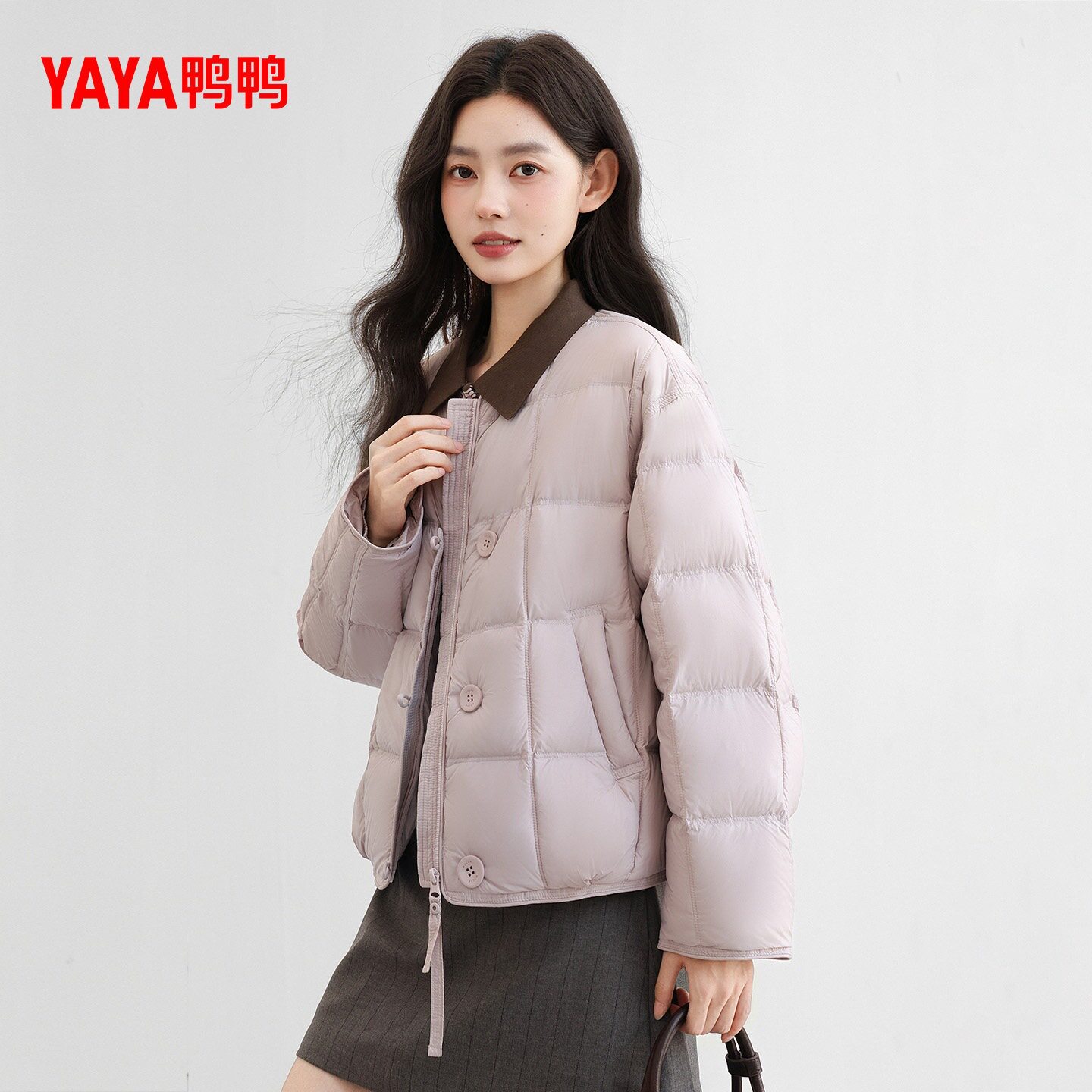 鸭鸭羽绒服女2026新品时尚百搭日常通勤舒适运动休闲宽松短款鸭绒
