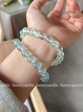 忍冬HONEYSUCKLE 夏日薄荷 天然绿萤石串珠手链清冷感叠戴手串女