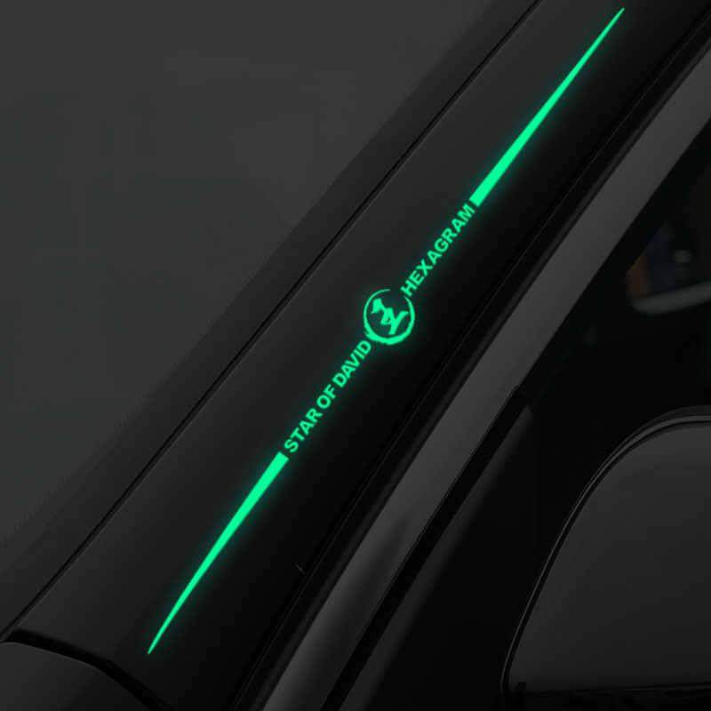 炫彩夜光汽车百家姓氏车贴个性创意车身机盖车尾划痕刮痕遮挡贴纸