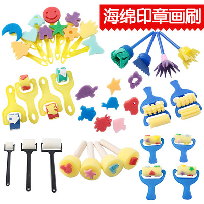 海绵棒工具套装涂鸦儿童印章