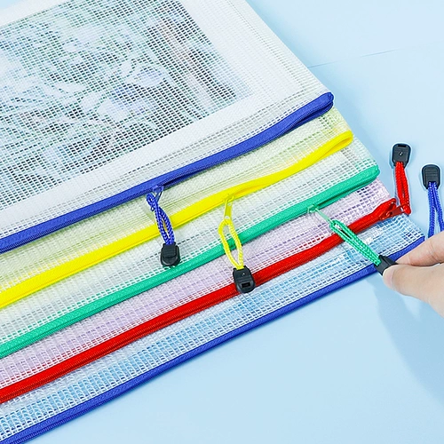 Вместительные и большые водонепроницаемые канцтовары для папок с молнией, сумка для хранения, увеличенная толщина