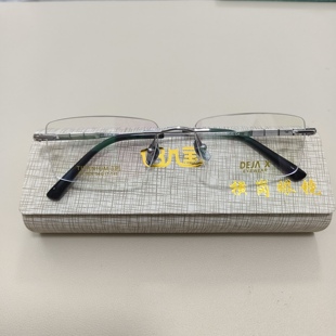 横岗眼镜无框纯钛弹簧风琴腿领导眼镜男女款商务无框近视配眼镜架