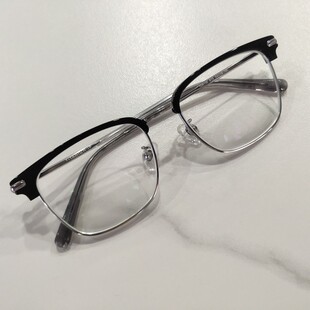 横岗眼镜眉线框全框复古潮款眼镜架王俊凯王鹤棣同款眼镜配镜套餐