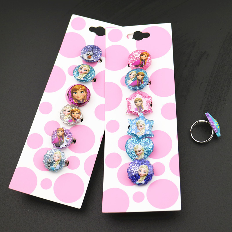 外贸儿童戒指艾莎女童戒指公主