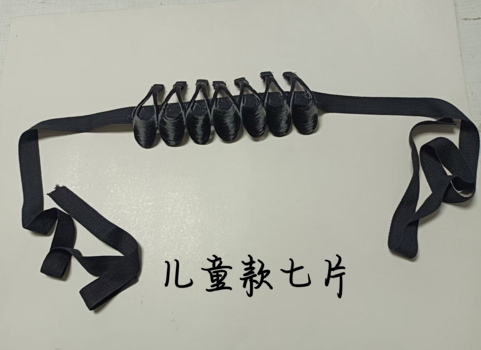 戏曲水鬓片子古装仿真假发片子京剧戏曲头饰青衣花旦贴片串头绳款