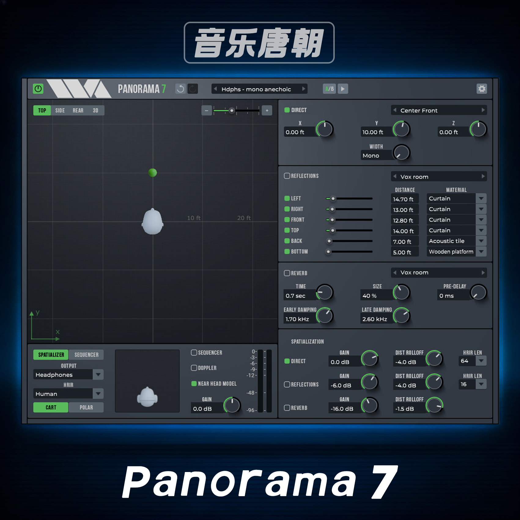 Panorama 7 3D环绕 虚拟声像模拟插件WIN+MAC