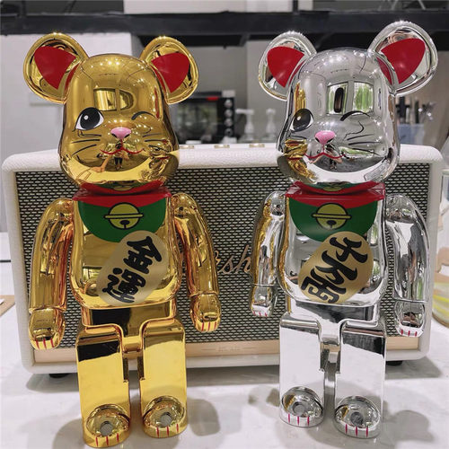 暴力熊公仔电镀玩偶手办摆件