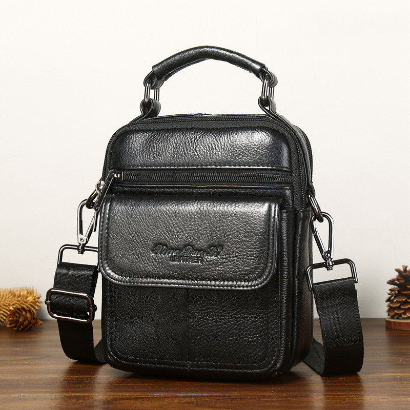 男士小包真皮手提单肩斜挎包纯头层牛皮休闲时尚手提包单肩斜背包