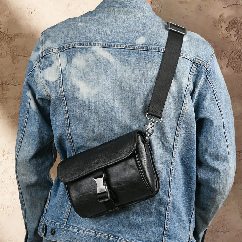 牛皮真皮男包植鞣头层牛皮斜挎小包复古潮牌个性时尚单肩斜背包