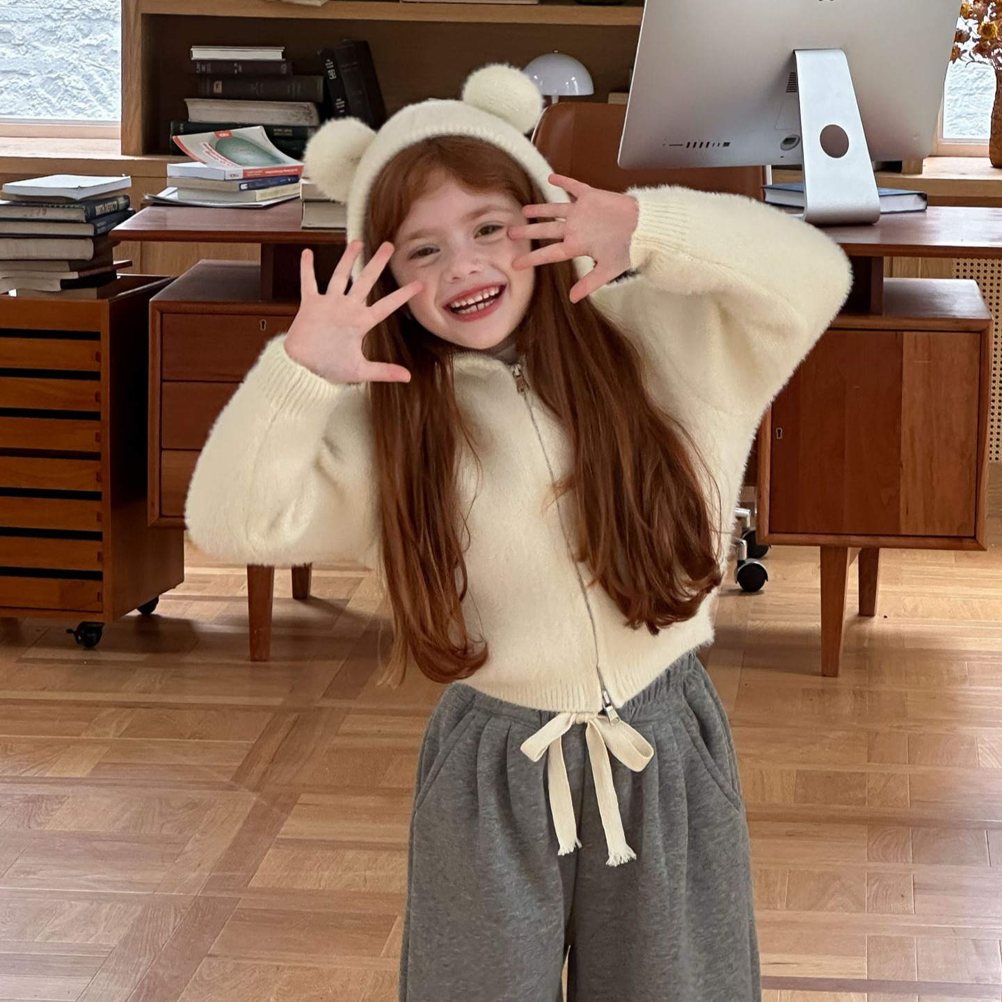 GOLI·水貂绒 立体耳朵 连帽外套