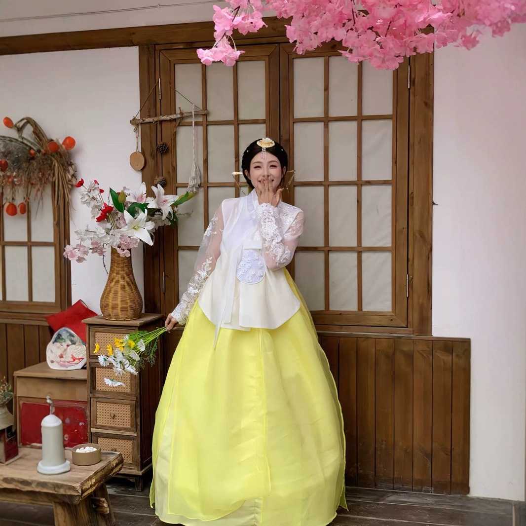韩服宫廷礼服女士朝鲜民族服装
