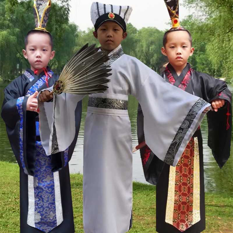 三国演义儿童古装汉服演出服草船