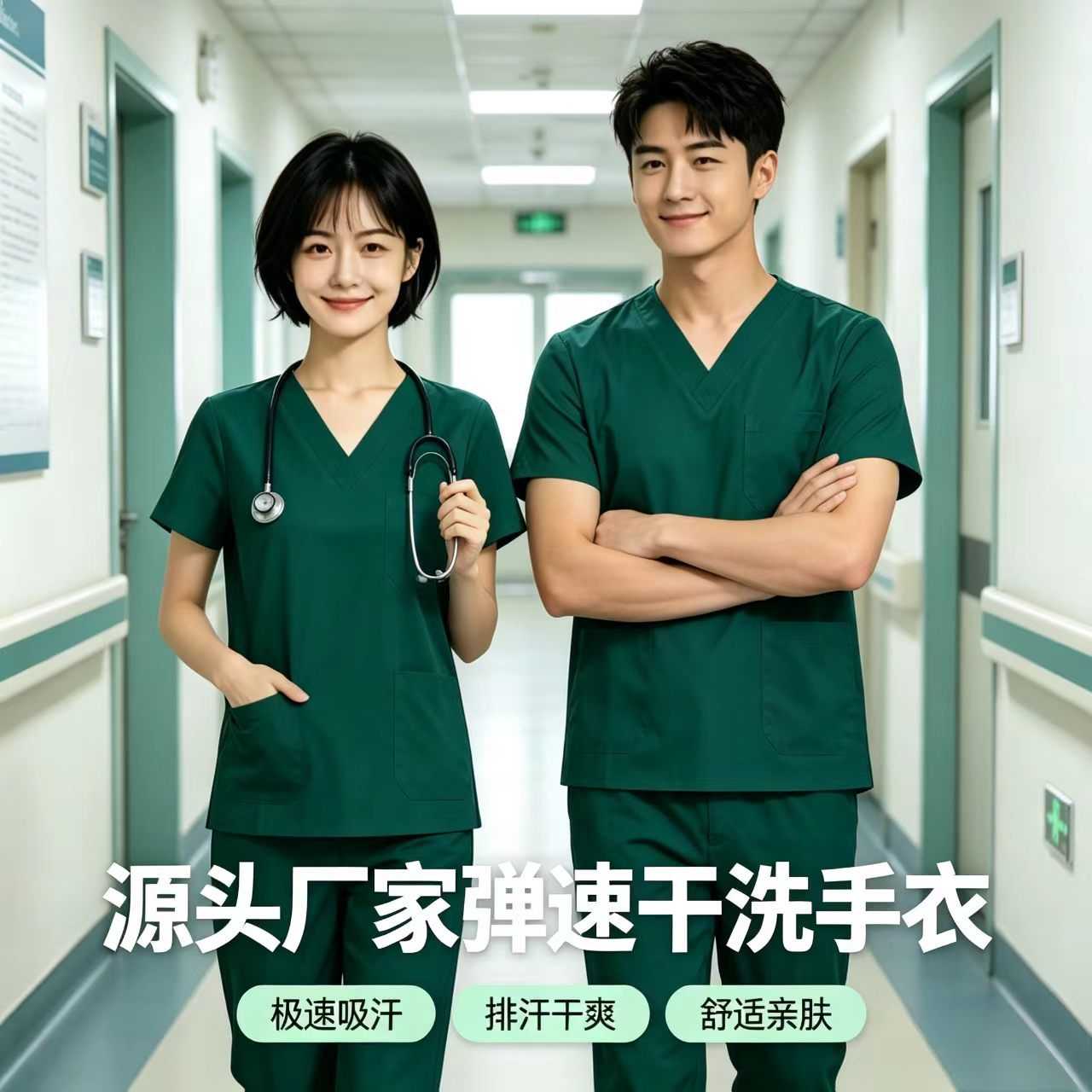 医护人员专用棉质洗手衣手术服|