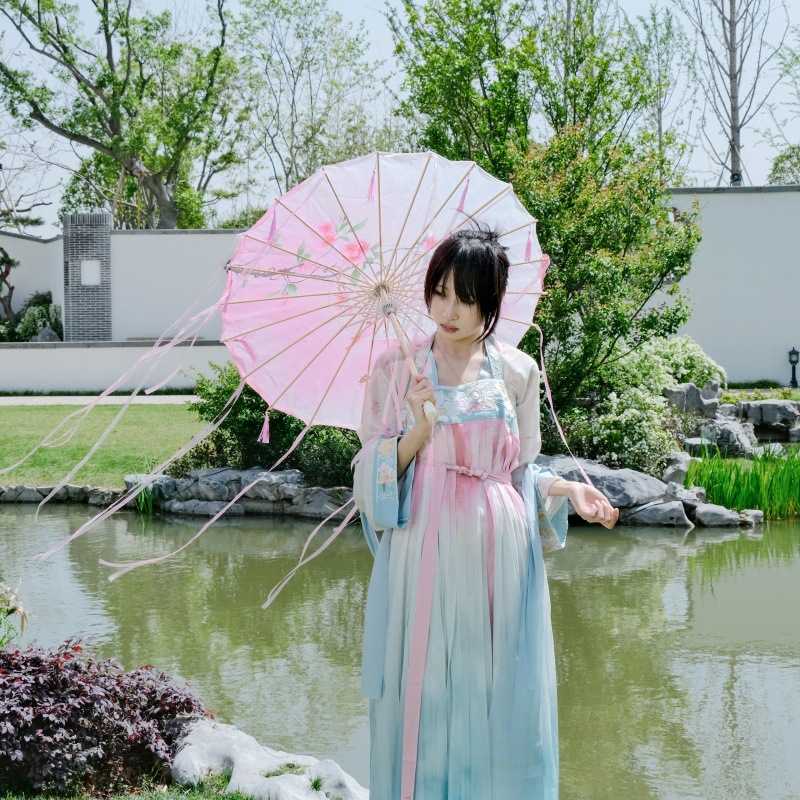 桃花油纸伞防雨防晒晴雨两用古风