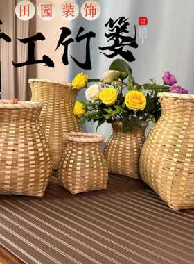 竹编竹篓古风舞蹈道具汉服背篓