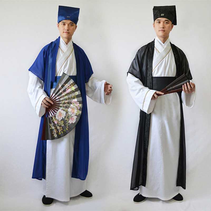 唐装汉服男款秀才书生表演服|