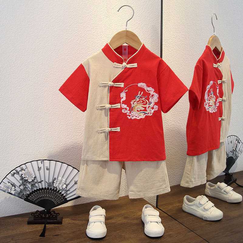 儿童夏季汉服唐装古风套装｜男