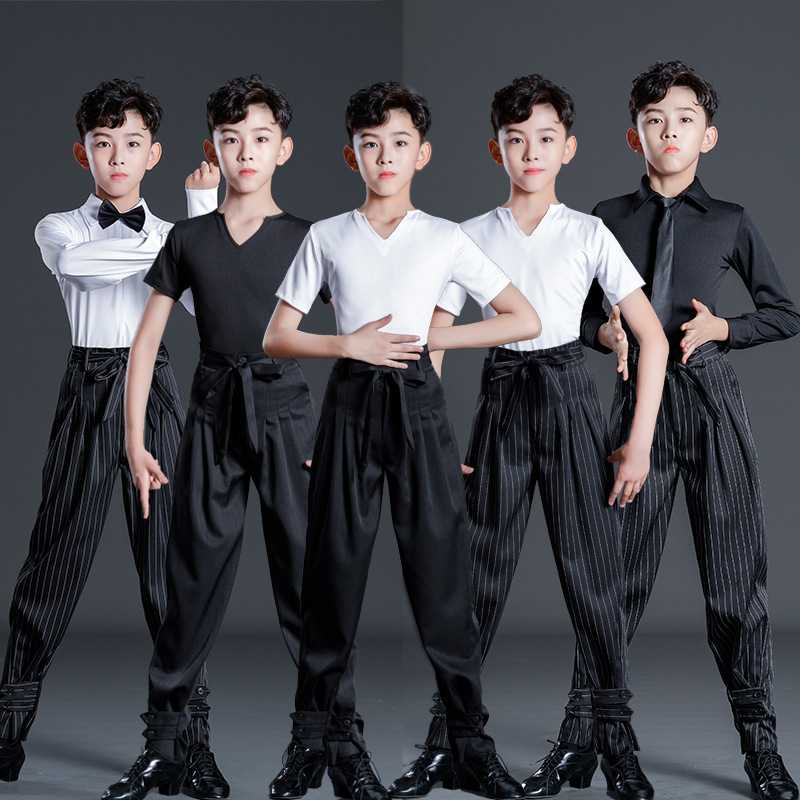 男童拉丁舞演出套装少儿训练服含