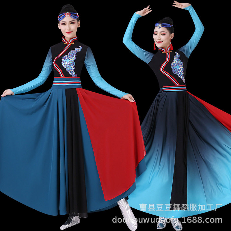 蒙古舞蹈服装演出服女少数民族风