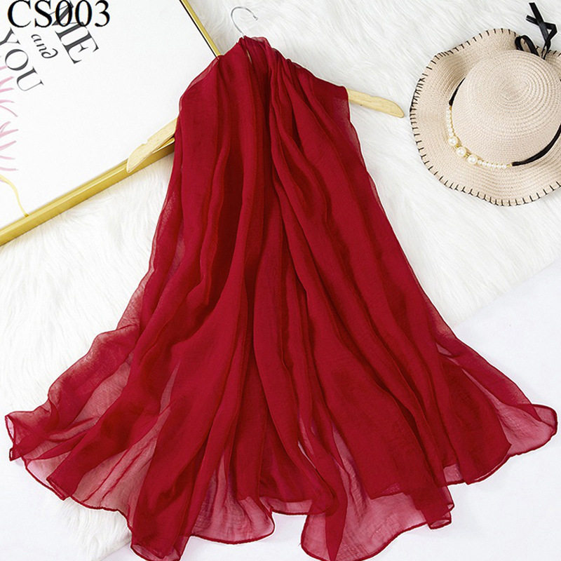 舞蹈艺考形体礼仪导师培训模特走秀丝巾女渐变色围巾纱巾纯色春秋