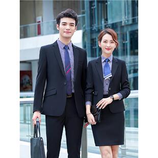 男女同款商务休闲西装套装职场经理公务员出差上班职业修身工作服
