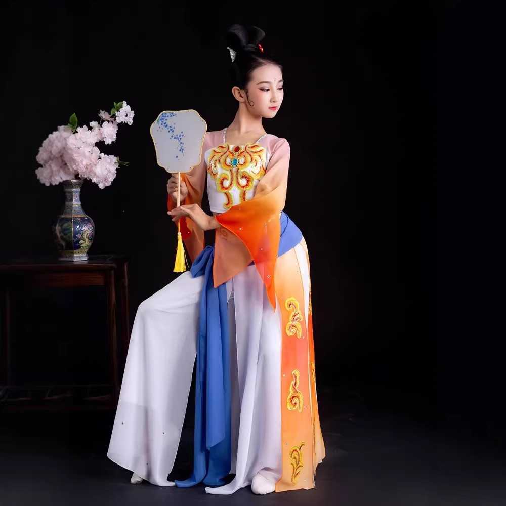儿童敦煌舞蹈服豆蔻梢头汉唐女童