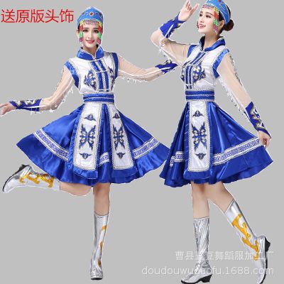 新款蒙古袍少数民族蒙古舞台表演