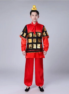 秦兵兵服将军三国将领天兵天将古代士兵演出服男汉服盔甲现货少儿