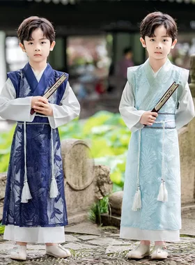 男童唐装汉服夏装男孩中童装新款