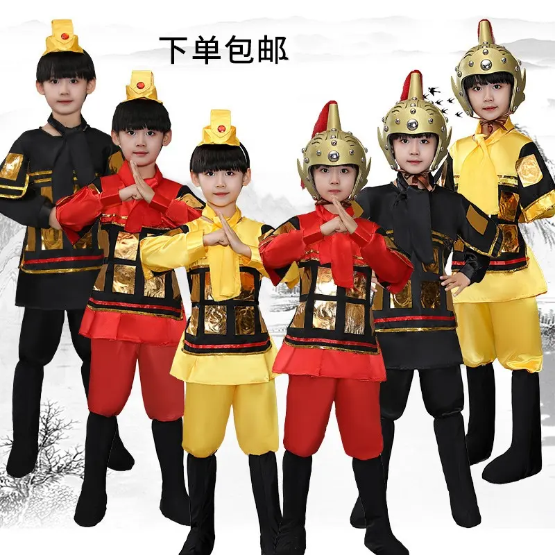 儿童古装汉服三国演义士兵演出服