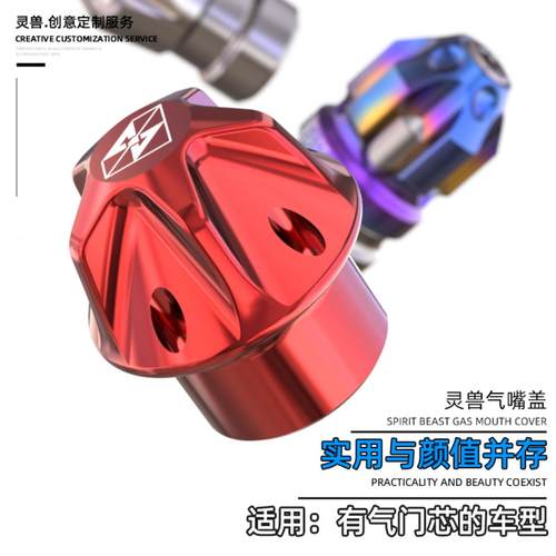 适用摩托车真空胎气门芯帽改装