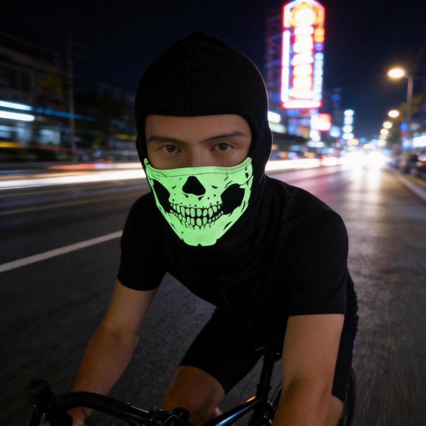 夜光骑行面罩使命头盔召唤骷髅
