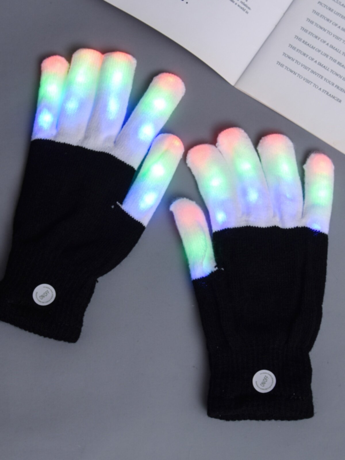 LED 빛나는 장갑 성능 DOUYIN 바 디스코 유물 남성 EDM 전자 음악 장비 크리스마스 형광 댄스 소품