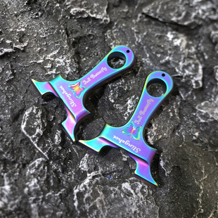 新款烤蓝快压高精度扁皮弹弓三代龙齿蝴蝶越南大威力成年人专用弓