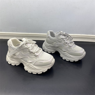 2026春夏新款真皮女鞋户外休闲鞋透气精品潮流精致老爹鞋女款外穿