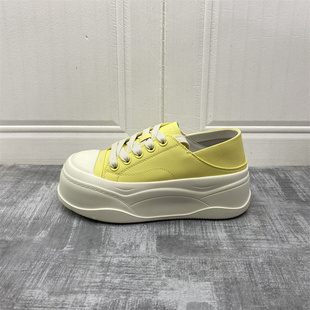 2026春夏新款真皮女鞋休闲百搭厚底细带显高时尚精致学生减龄单鞋