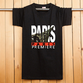 新款 装 男士 T恤 夏季 胖子肥佬圆领5XL宽松半袖 纯棉短袖 加肥加大码