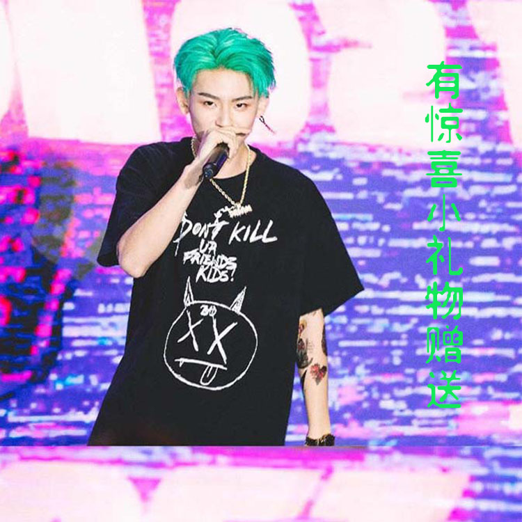 短袖小鬼Revenge同款手绘涂鸦T恤