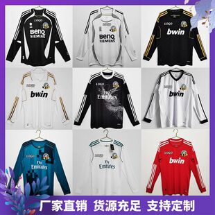 复古球衣皇马足球服长袖1718经典款俱乐部一件代发Soccer Jersey