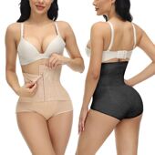 塑腰大码 侧排扣塑身裤 平角丰臀束腰美体塑身裤 高腰收腹提臀裤