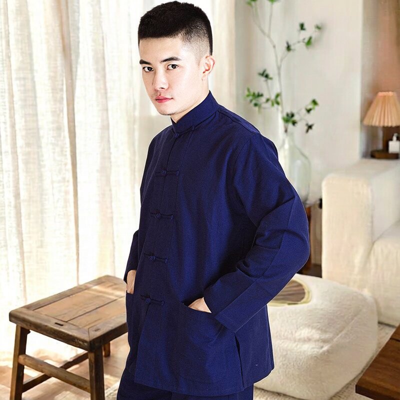 棉麻夏季太极服中老年练功