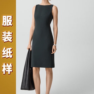 6175迦勒纸样新款修身无袖连衣裙DIY裁缝时尚设计裁剪图