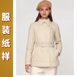 6122迦勒纸样新款秋冬裁缝DIY女士修身棉衣时尚设计裁剪图