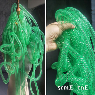 手工创意编织配件管子 设计师亮色镂空辅料材 服装 岛屿绿光扭曲管