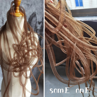 设计复古咖色1公分造型管 服装连衣裙礼服舞台演出时尚网管辅料管