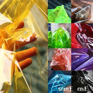 液体膜透明tpu镜面布料 面料毕业设计创意优于pv 多色防水雨衣时尚